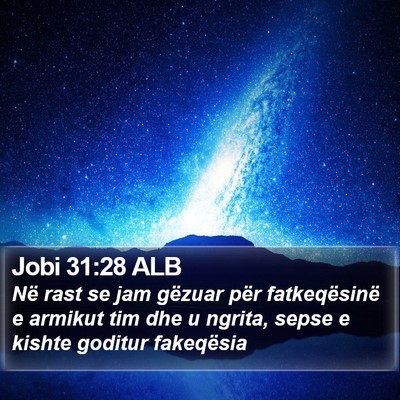 Jobi 31:28 ALB Bible Verse Image