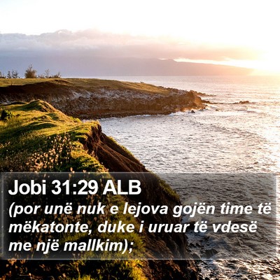 Jobi 31:29 ALB Bible Verse Image