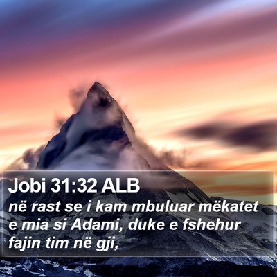Jobi 31:32 ALB Bible Verse Image