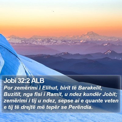 Jobi 32:2 ALB Bible Verse Image