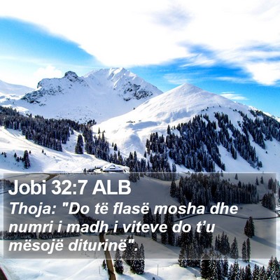 Jobi 32:7 ALB Bible Verse Image