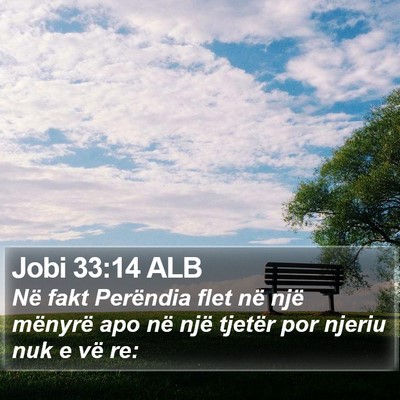 Jobi 33:14 ALB Bible Verse Image