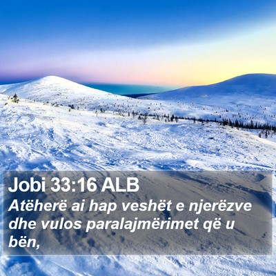 Jobi 33:16 ALB Bible Verse Image