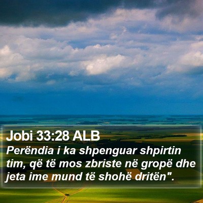 Jobi 33:28 ALB Bible Verse Image
