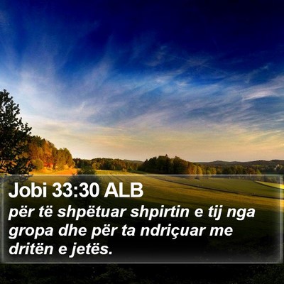 Jobi 33:30 ALB Bible Verse Image