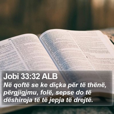 Jobi 33:32 ALB Bible Verse Image