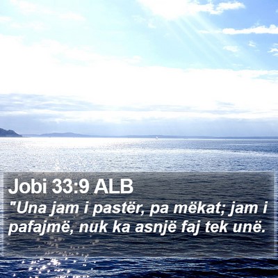 Jobi 33:9 ALB Bible Verse Image
