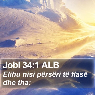 Jobi 34:1 ALB Bible Verse Image