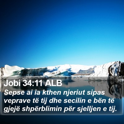Jobi 34:11 ALB Bible Verse Image