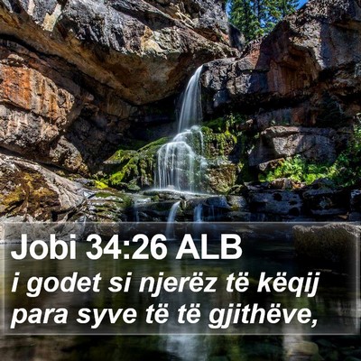 Jobi 34:26 ALB Bible Verse Image