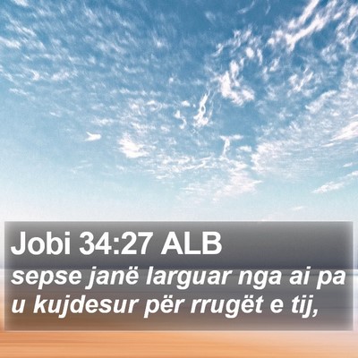 Jobi 34:27 ALB Bible Verse Image