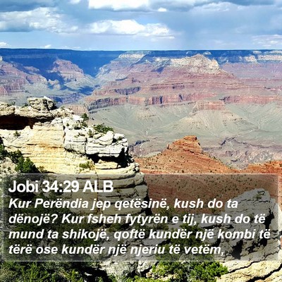 Jobi 34:29 ALB Bible Verse Image