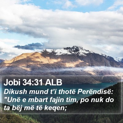 Jobi 34:31 ALB Bible Verse Image
