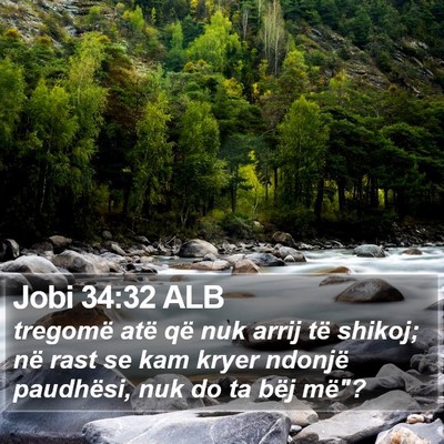 Jobi 34:32 ALB Bible Verse Image