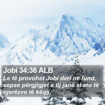 Jobi 34:36 ALB Bible Verse Image