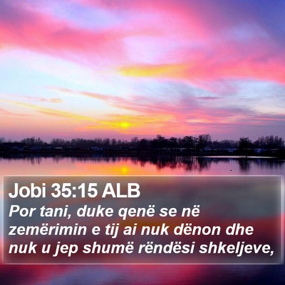 Jobi 35:15 ALB Bible Verse Image