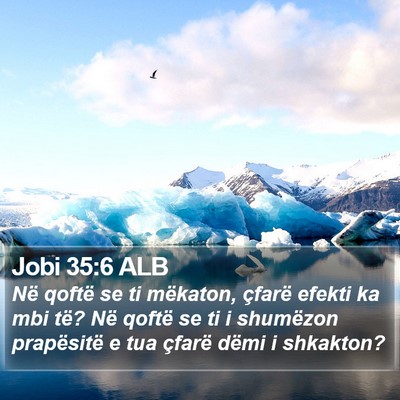 Jobi 35:6 ALB Bible Verse Image