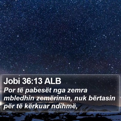 Jobi 36:13 ALB Bible Verse Image