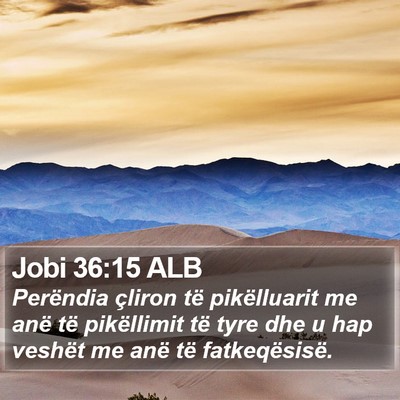 Jobi 36:15 ALB Bible Verse Image