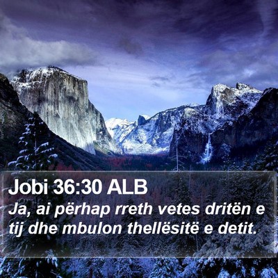 Jobi 36:30 ALB Bible Verse Image
