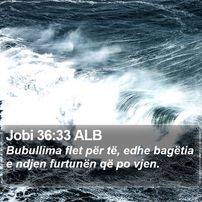 Jobi 36:33 ALB Bible Verse Image