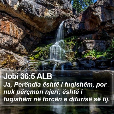 Jobi 36:5 ALB Bible Verse Image