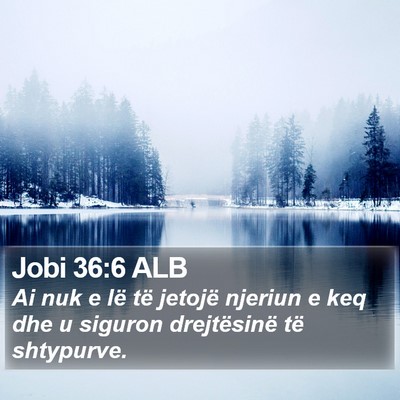 Jobi 36:6 ALB Bible Verse Image