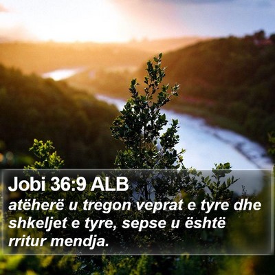 Jobi 36:9 ALB Bible Verse Image