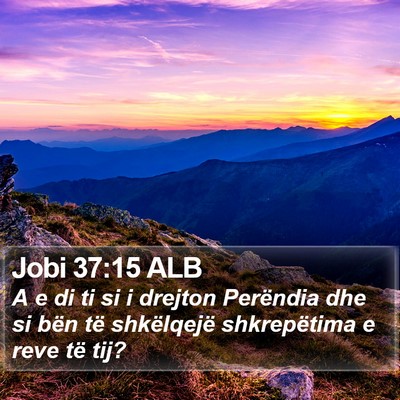 Jobi 37:15 ALB Bible Verse Image