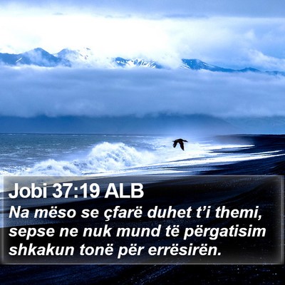 Jobi 37:19 ALB Bible Verse Image