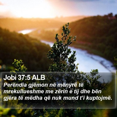 Jobi 37:5 ALB Bible Verse Image