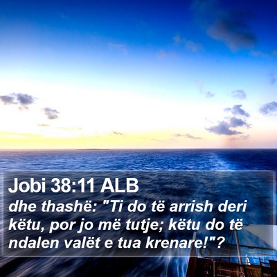 Jobi 38:11 ALB Bible Verse Image