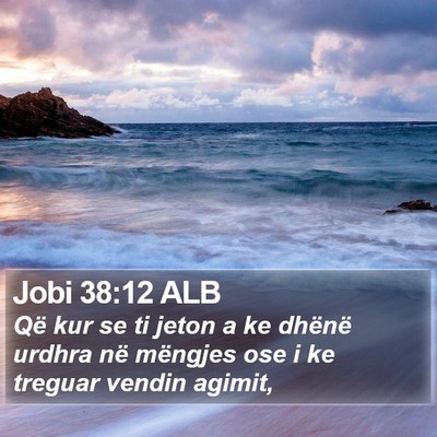 Jobi 38:12 ALB Bible Verse Image