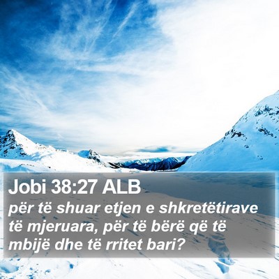 Jobi 38:27 ALB Bible Verse Image