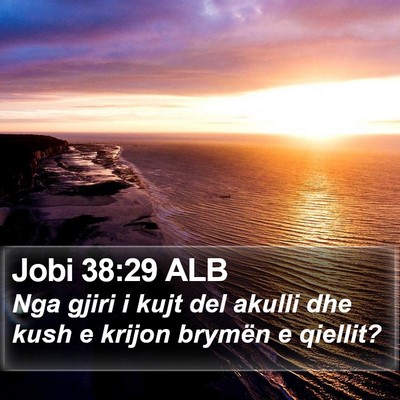 Jobi 38:29 ALB Bible Verse Image