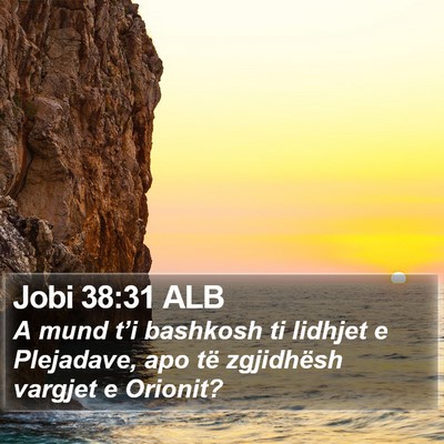 Jobi 38:31 ALB Bible Verse Image