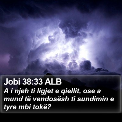 Jobi 38:33 ALB Bible Verse Image