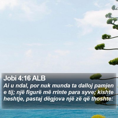 Jobi 4:16 ALB Bible Verse Image