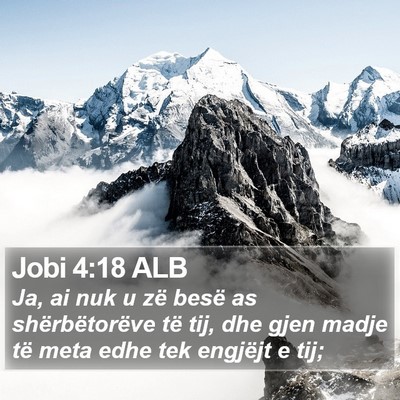 Jobi 4:18 ALB Bible Verse Image