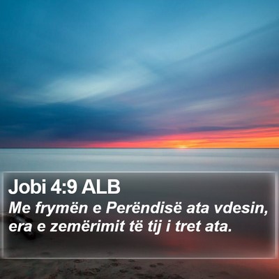 Jobi 4:9 ALB Bible Verse Image