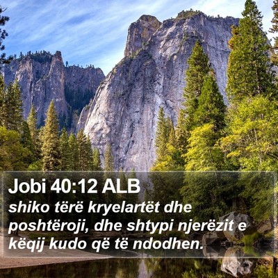 Jobi 40:12 ALB Bible Verse Image