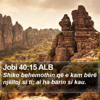 Jobi 40:15 ALB Bible Verse Image