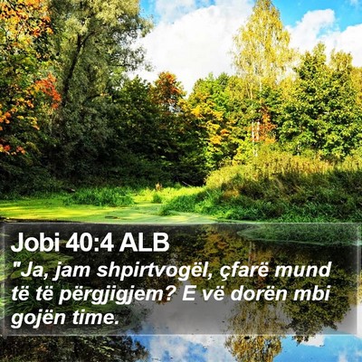 Jobi 40:4 ALB Bible Verse Image