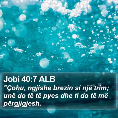 Jobi 40:7 ALB Bible Verse Image