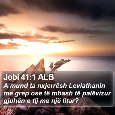Jobi 41:1 ALB Bible Verse Image