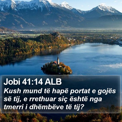 Jobi 41:14 ALB Bible Verse Image
