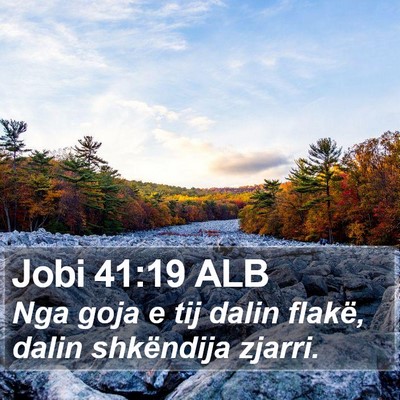 Jobi 41:19 ALB Bible Verse Image