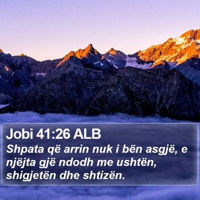 Jobi 41:26 ALB Bible Verse Image