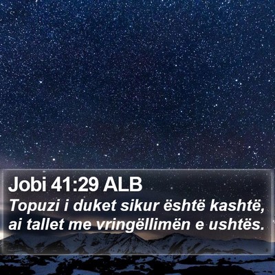 Jobi 41:29 ALB Bible Verse Image