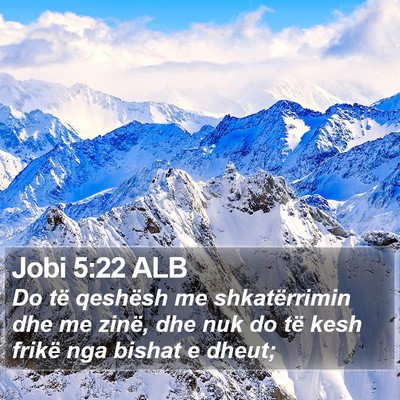 Jobi 5:22 ALB Bible Verse Image